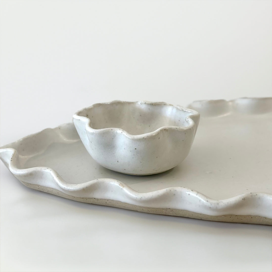 Wave Serving Dish & Dip Bowl