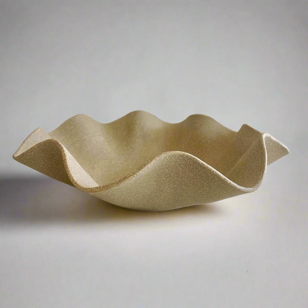 Large Wave Bowl - Cornwall Clay Colour