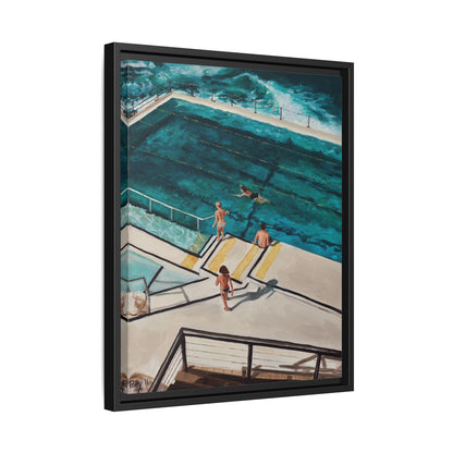 Framed Canvas Print - Icebergs Bondi Australia