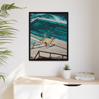 Framed Canvas Print - Icebergs Bondi Australia