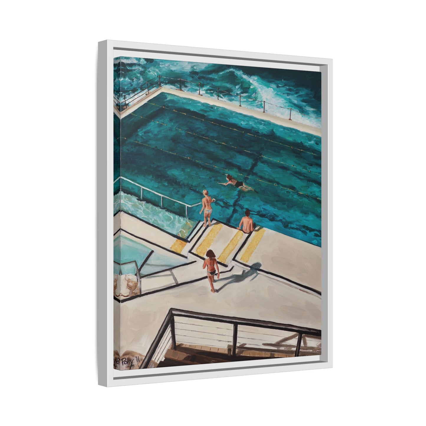 Framed Canvas Print - Icebergs Bondi Australia