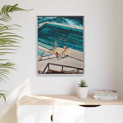 Framed Canvas Print - Icebergs Bondi Australia