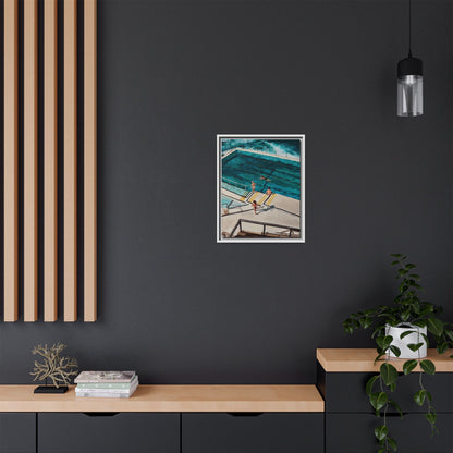 Framed Canvas Print - Icebergs Bondi Australia