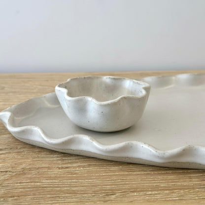 Wave Serving Dish & Dip Bowl