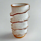 Tall Spiral Cylindrical Vase - Natural Warmth