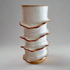 Tall Spiral Cylindrical Vase - Ceramic