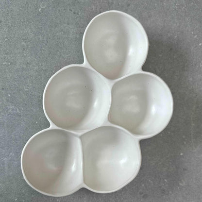 White Avoca Seed Pod Platter - Polly Barton