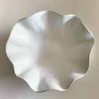 Large White Wave Bowl - Ceramic Tableware