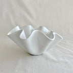 High Sided Wave Bowl - Medium White - Polly Barton