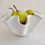 Fruit Bowl - Large White Wave