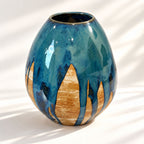 Large Egg Shape Vase - Cascading Glaze