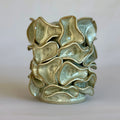 Mint-Green Ruffle Vase