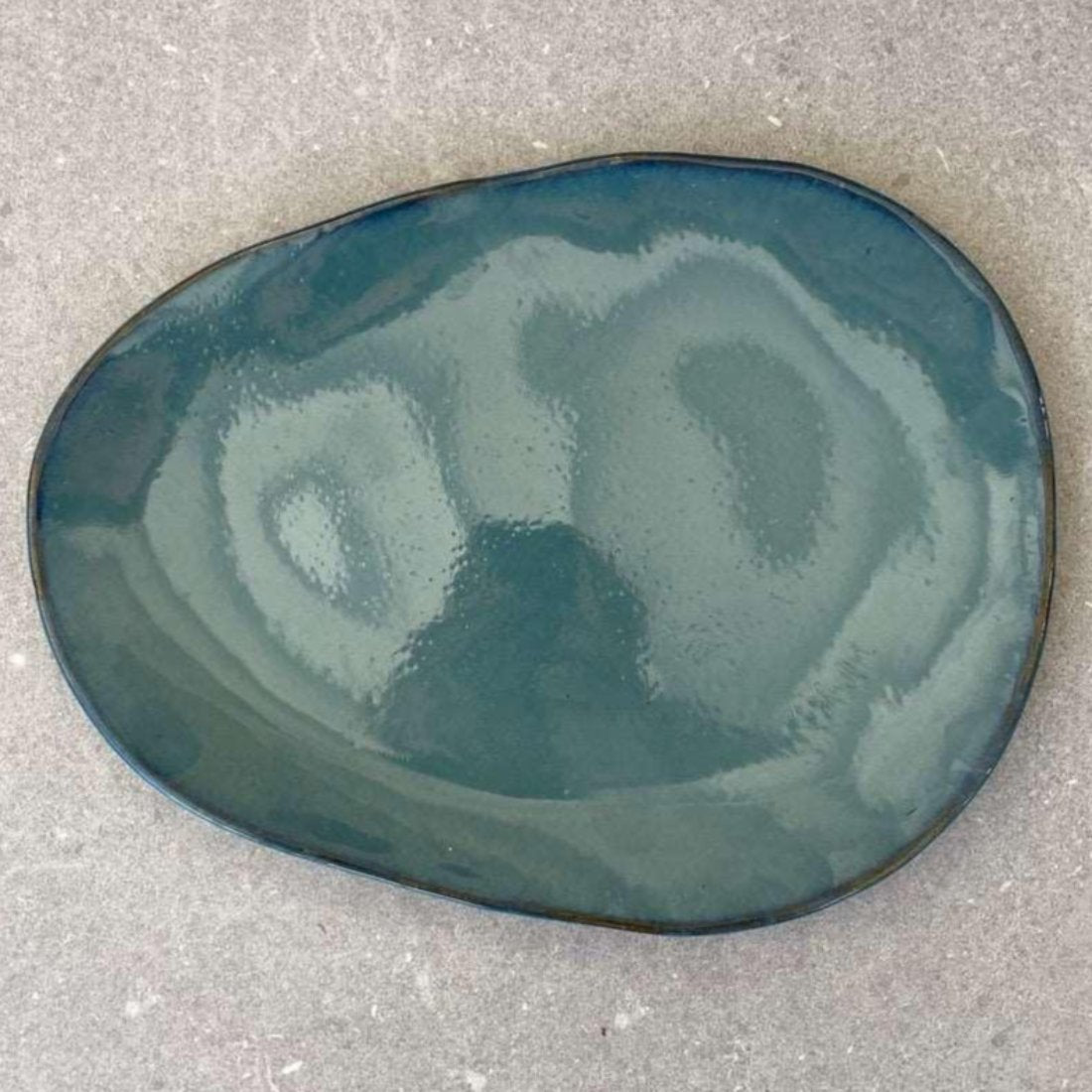 Rockpool Small Turquoise Platter - Polly Barton