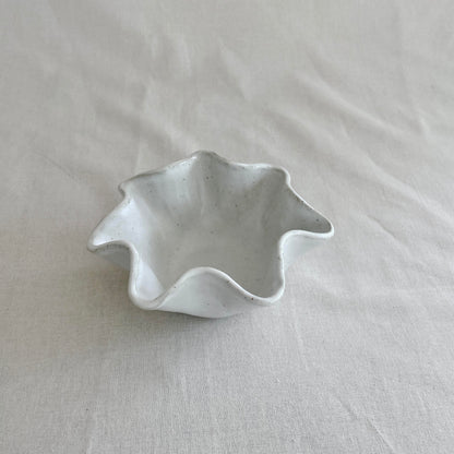 White Wave Bowl - Medium/Small - Snacks