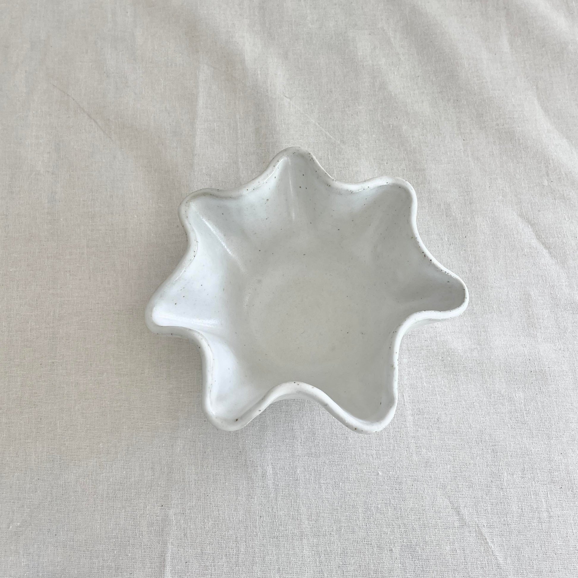 White Wave Bowl - Medium/Small - Snacks