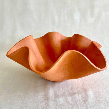 Large Terracotta Wave Bowl