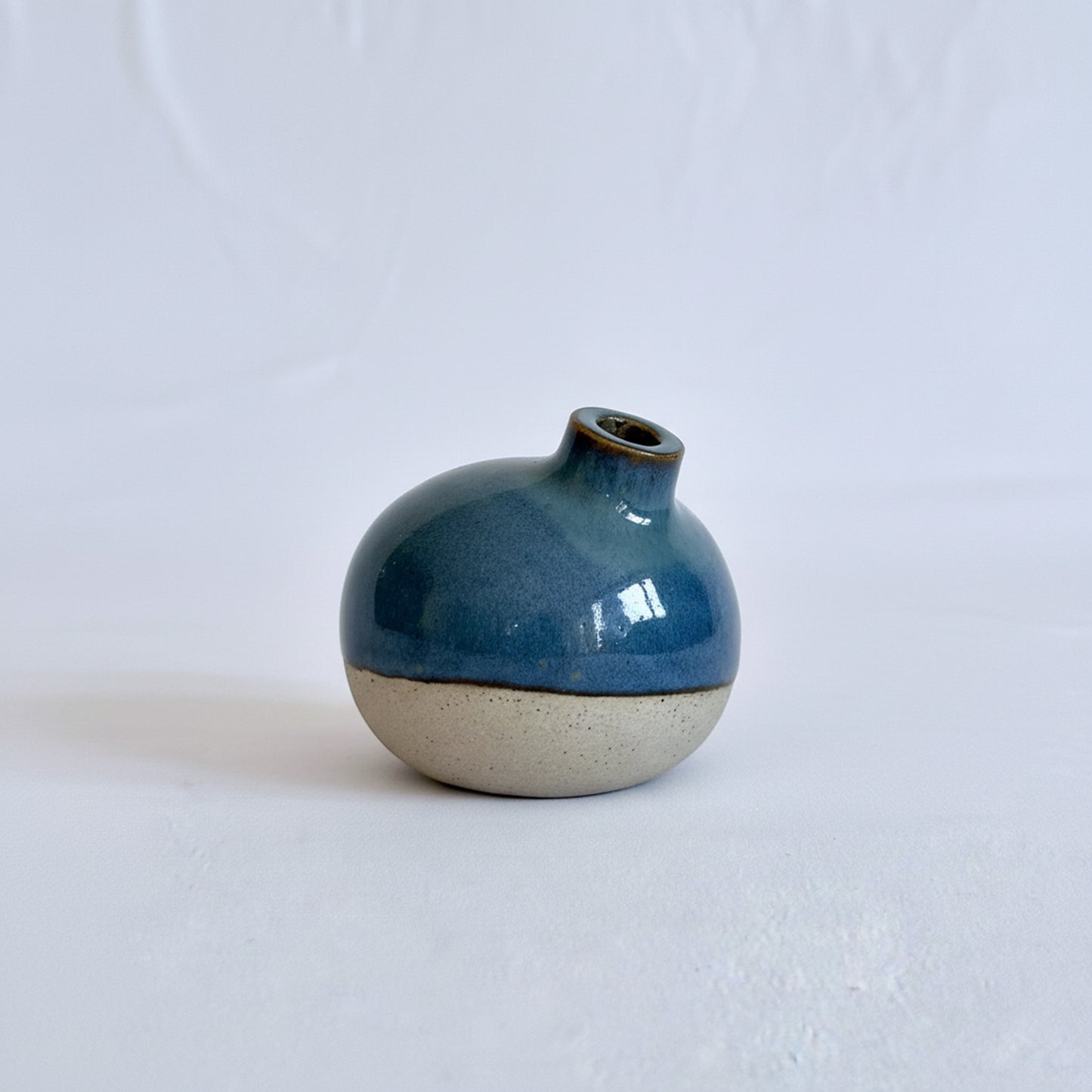 Turquoise & Beige Bud Flower Vases - Small