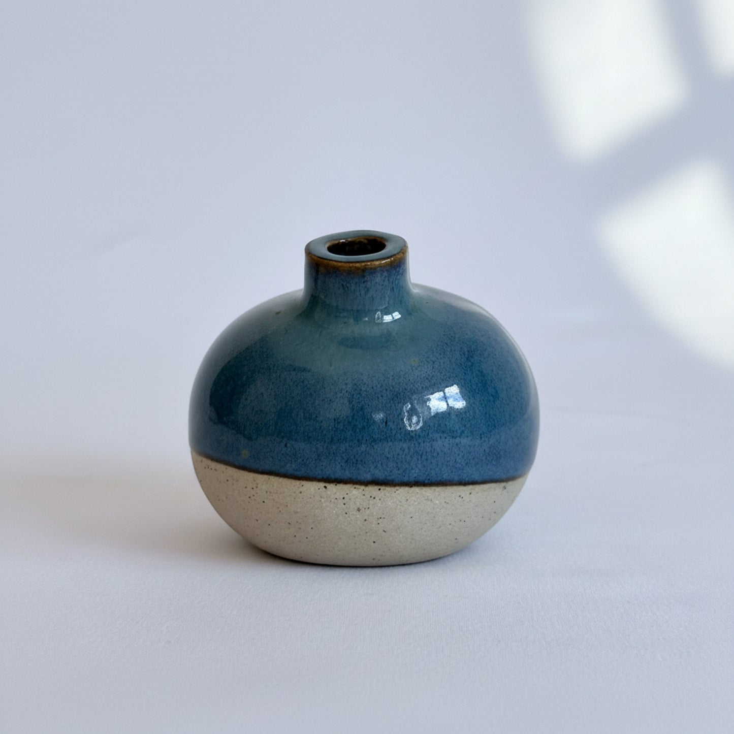 Turquoise & Beige Bud Flower Vases - Small