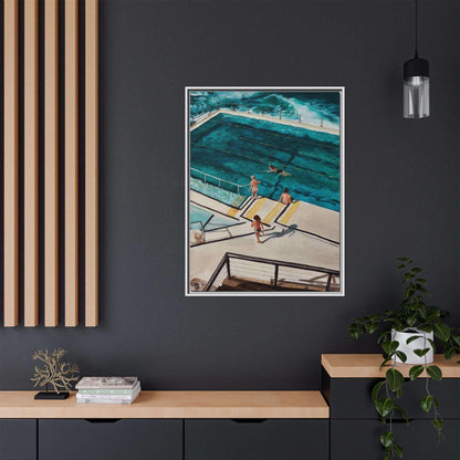 Framed Canvas Print - Icebergs Bondi Australia