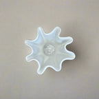 White Ruffle Flower Pedestal Vase - Short