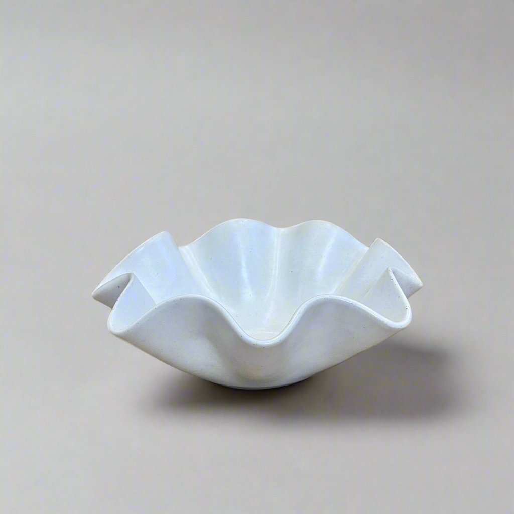 White Wave Bowl - Medium - Polly Barton