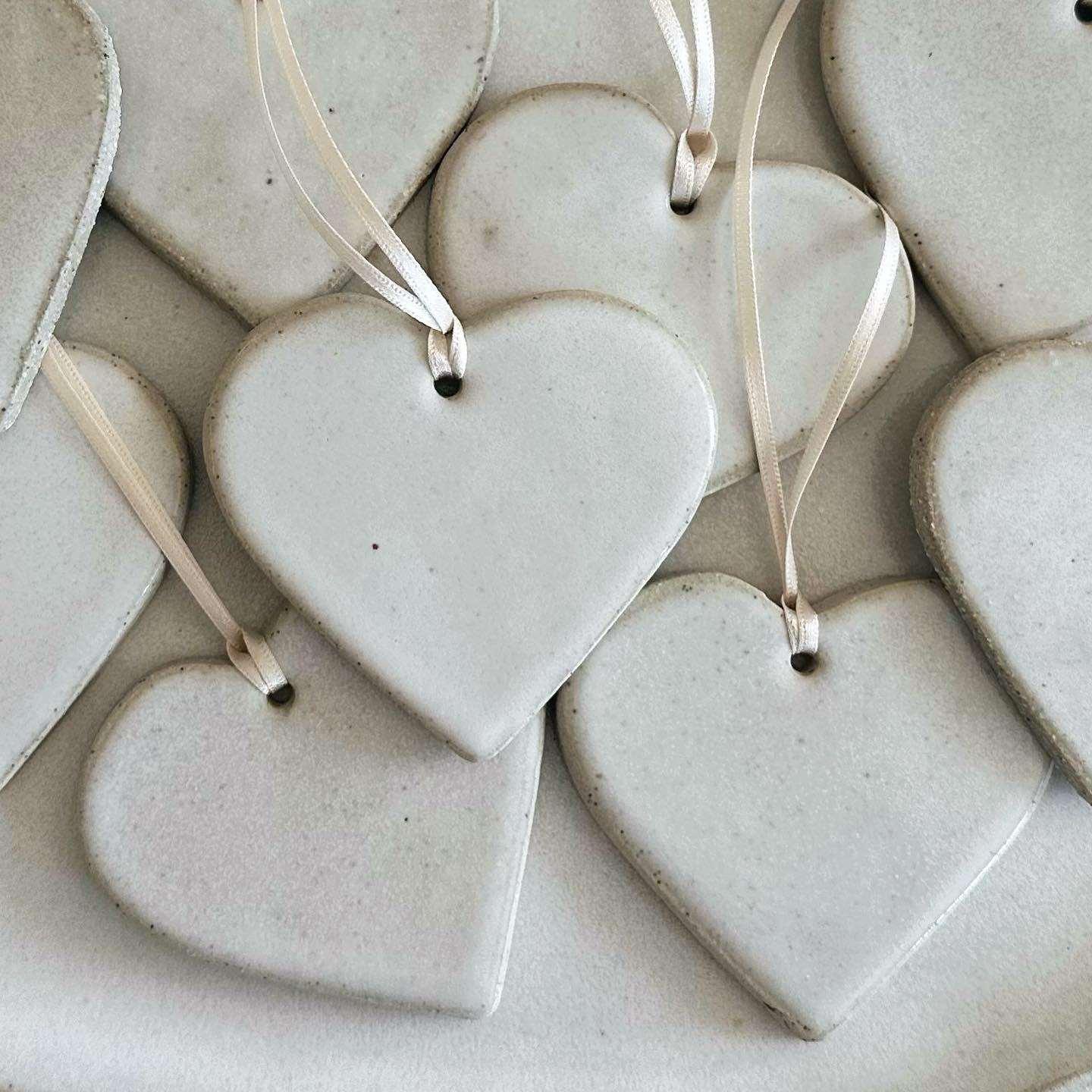 Ceramic Love Heart Shape Decoration - Polly Barton