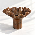 Chocolate Ruffle Vase - Medium Size