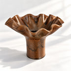 Chocolate Ruffle Vase - Medium Size