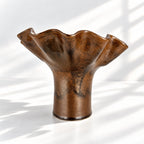 Chocolate Ruffle Vase - Medium Size