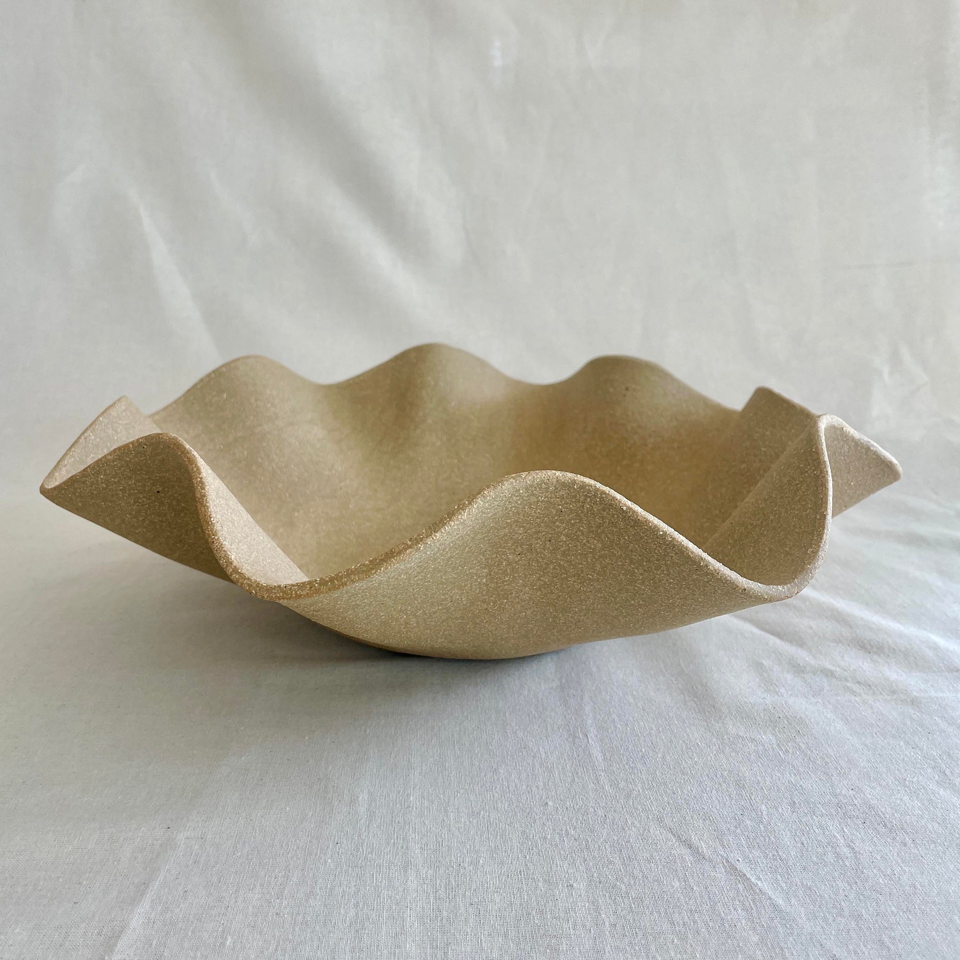 Large Wave Bowl - Cornwall Clay Colour