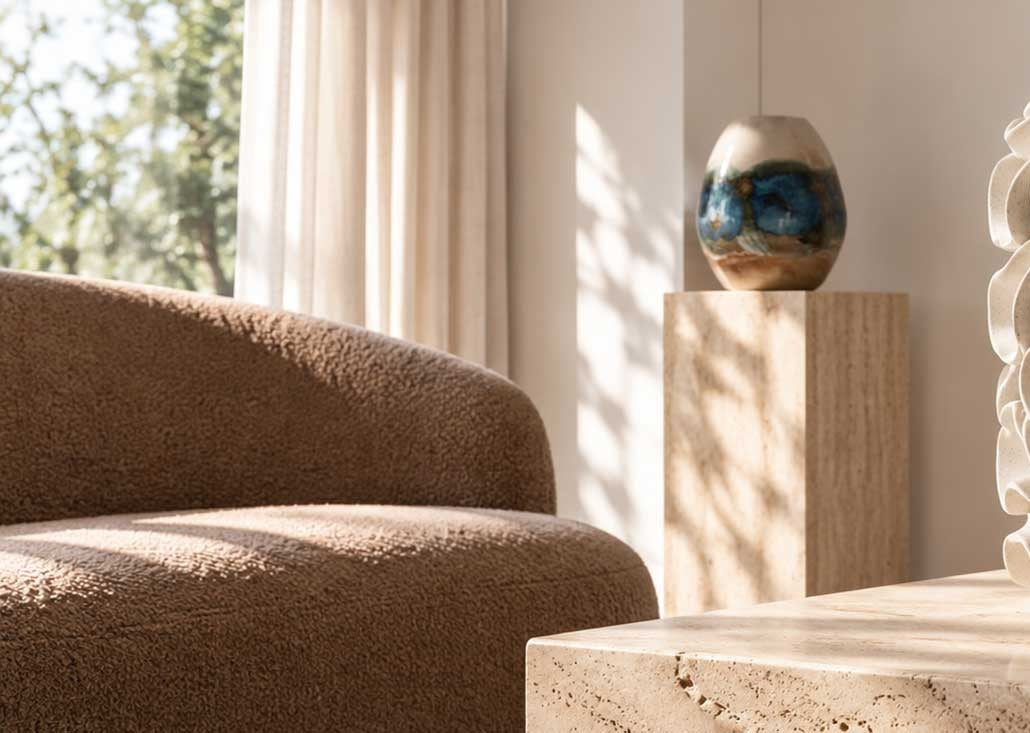 Large Rounded Vase Organic Glaze