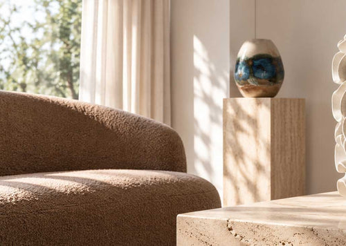 Large Rounded Vase Organic Glaze