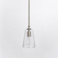 Reece Flared Glass Pendant Light - Nickel