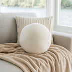 Brooklyn Boucle Ball Cushion - White