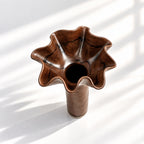 Chocolate Ruffle Vase - Tall