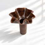Chocolate Ruffle Vase - Tall