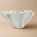 Ceramic Wave Pattern Bowl - White - Extra Large