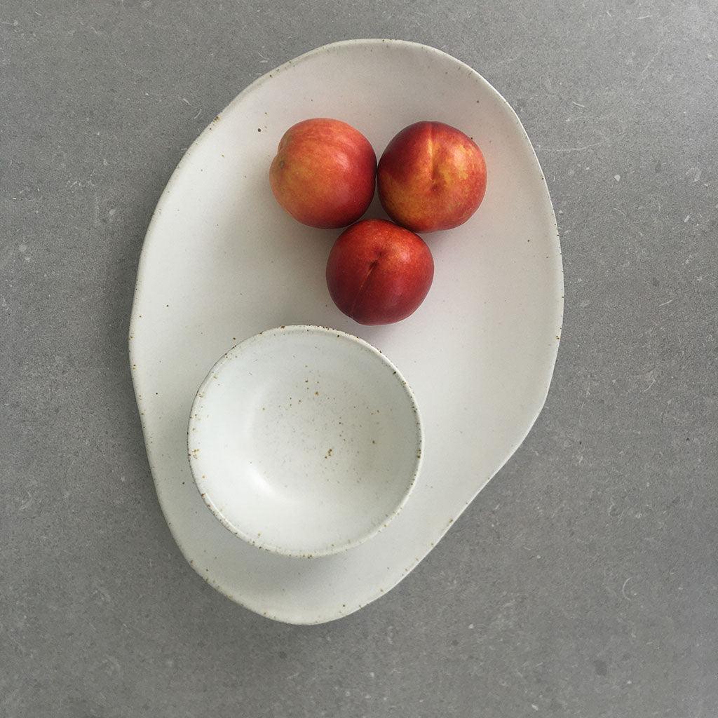 Avoca White Platter & Bowl - Polly Barton