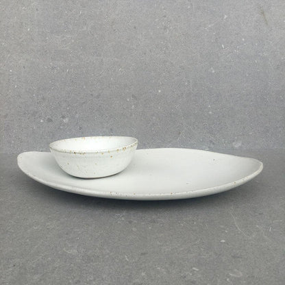 Avoca White Platter & Bowl - Polly Barton