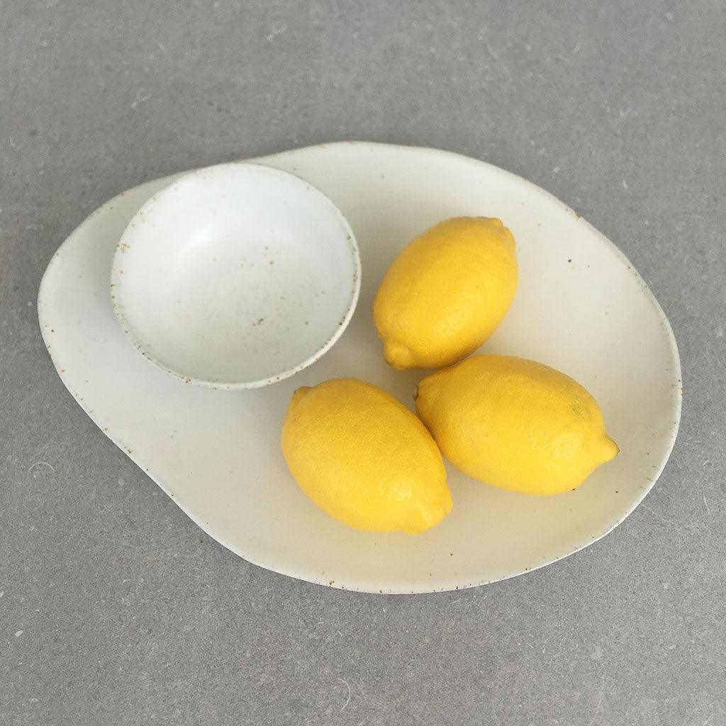 Avoca White Platter & Bowl - Polly Barton